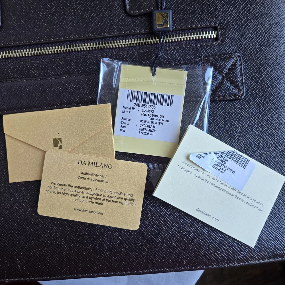 Da Milano Genuine Leather Laptop Sleeve